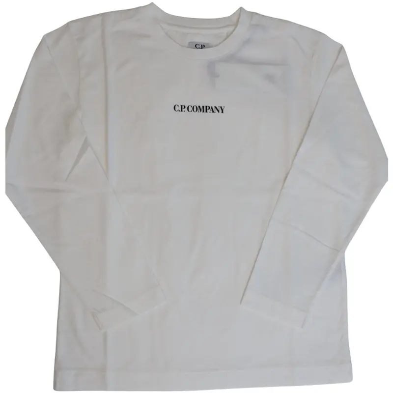 C.P. Company Gauze White Long Sleeve T-Shirt 1