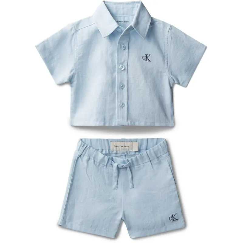 Calvin Klein Breezy Blue Woven Shorts Sæt 1
