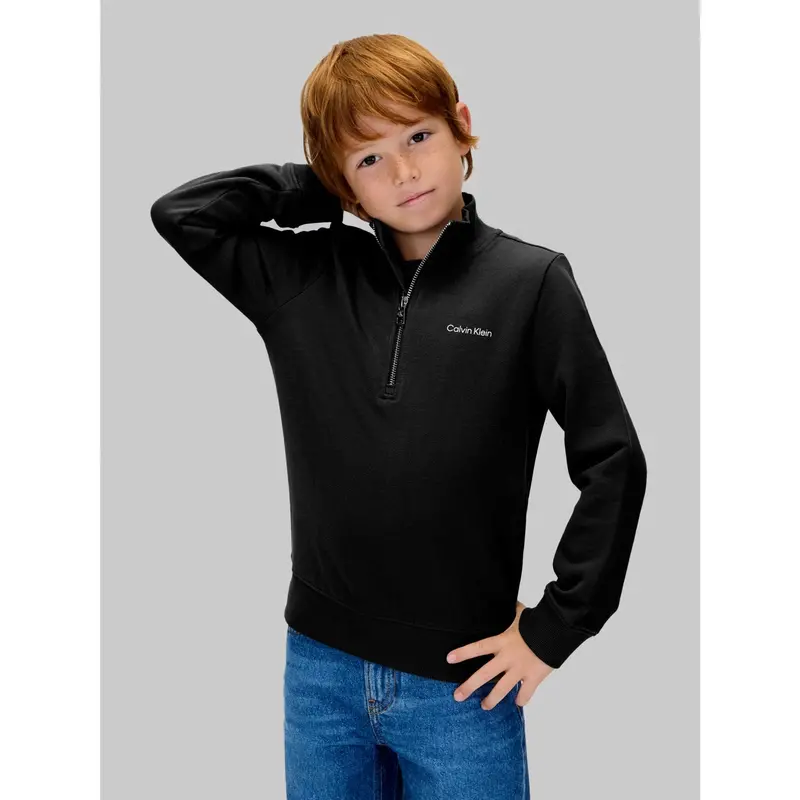 Calvin Klein Ck Black Chest Inst. Logo Half Zip 3
