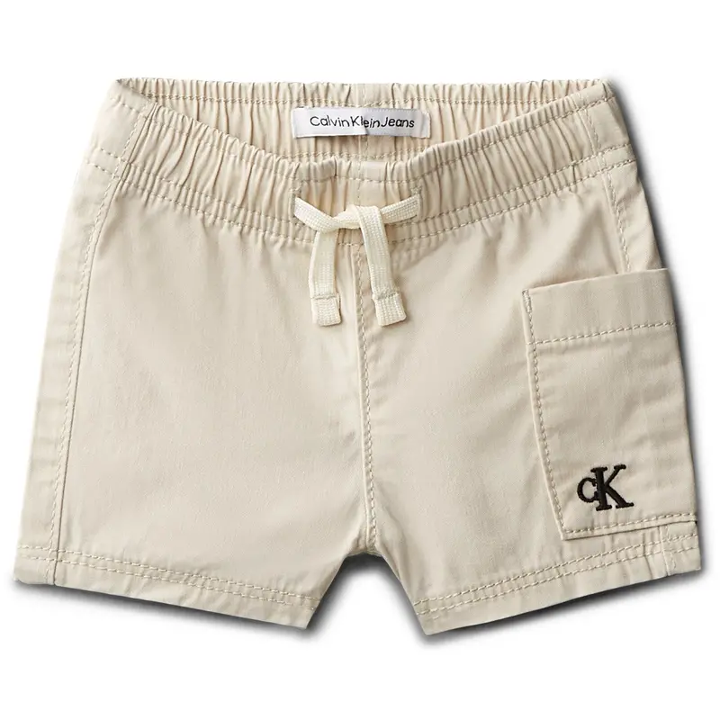 Calvin Klein Oatmeal Bomuld Twill Shorts 1