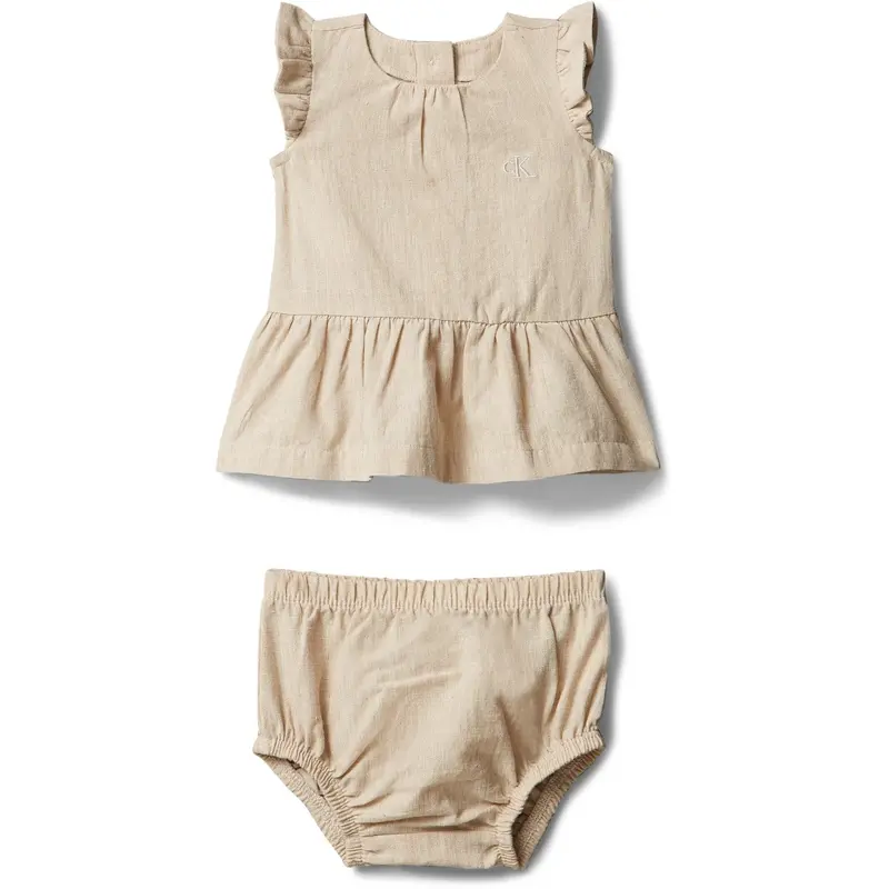 Calvin Klein Oatmeal Soft Woven Kjole 1