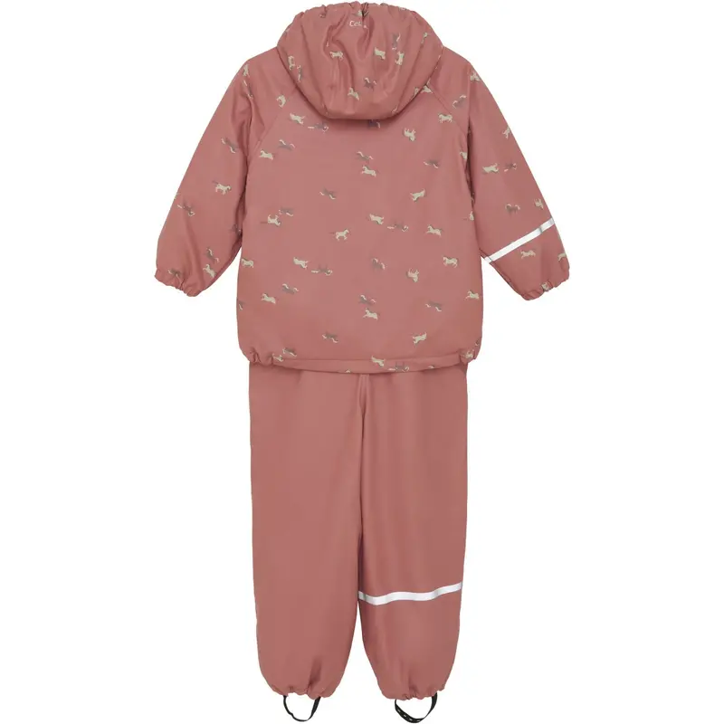 Celavi Brick Dust Regntøj Sæt Aop W. Fleece 2
