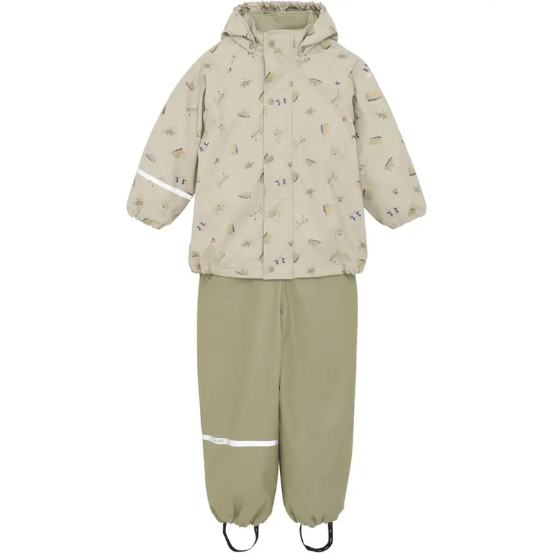 Celavi White Pepper Regntøj Sæt Aop W. Fleece 1
