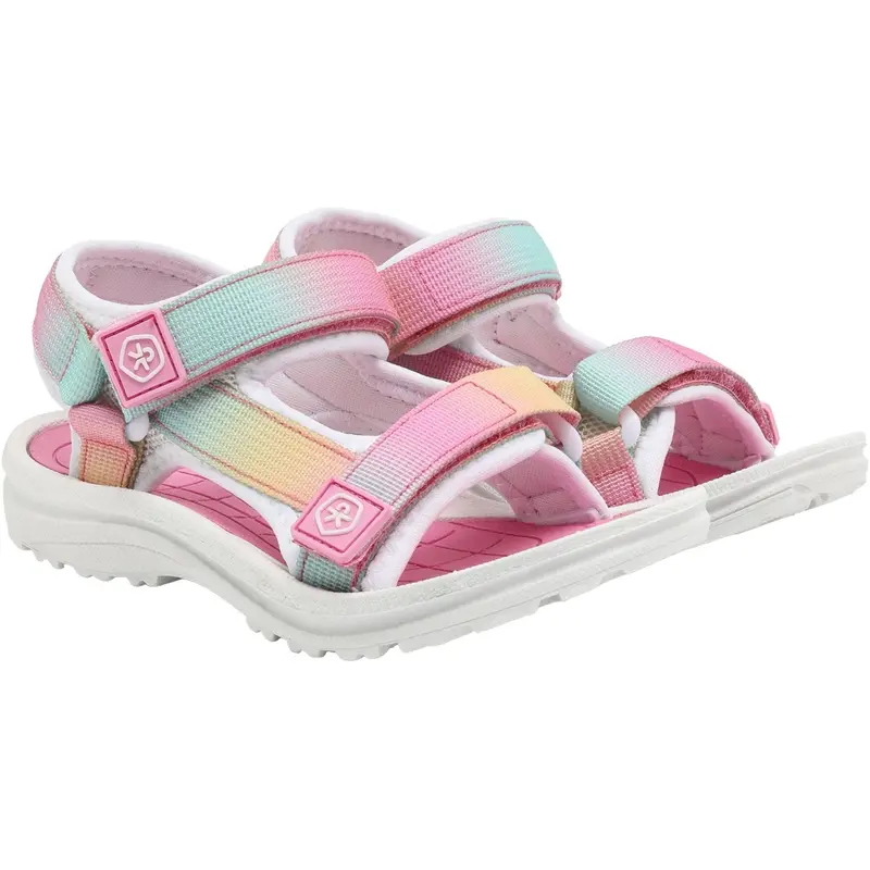 Color Kids Begonia Pink Colorblock Sandaler M/ Velcro 1