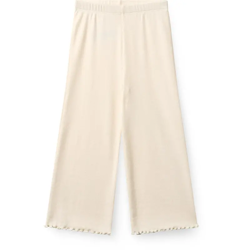 Copenhagen Colors Cream Modal Rib Wide Bukser 1