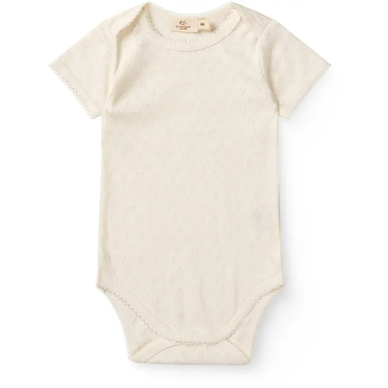 Copenhagen Colors Cream Pointelle Heart Lapneck Body Ss 1