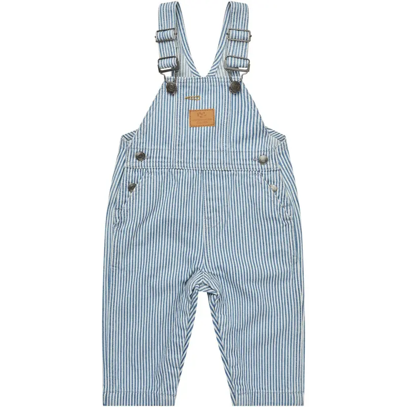 Copenhagen Colors Denim Blue Stripe Y/D Twill Baby Smækbukser 1