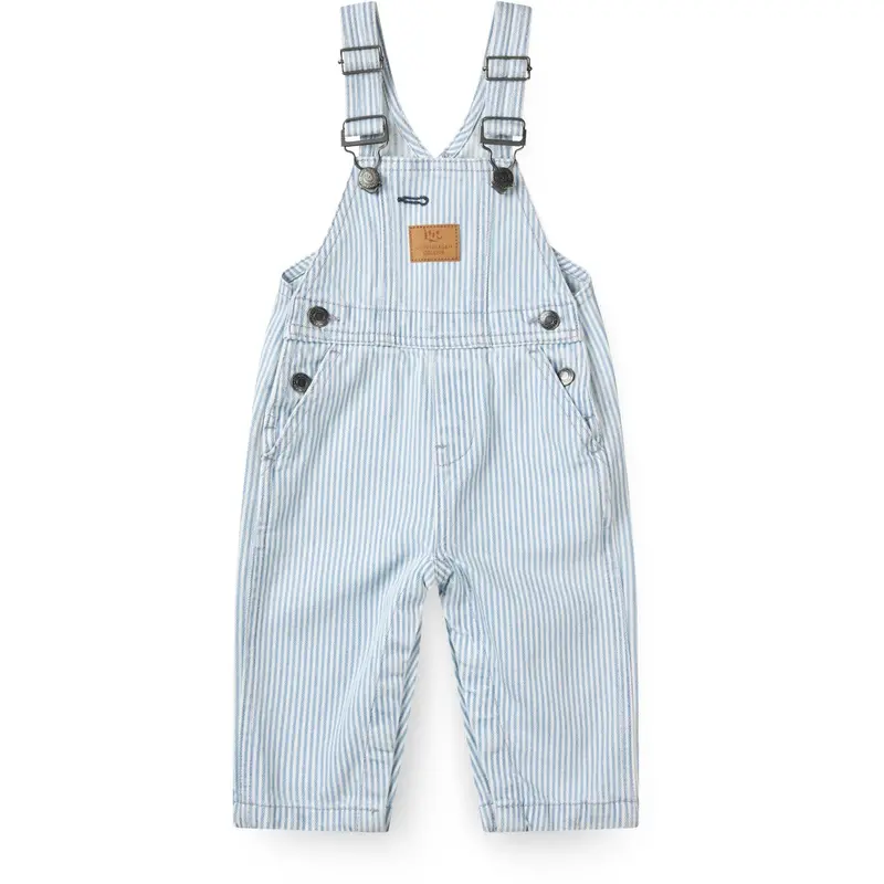 Copenhagen Colors Denim Lt. Blue Stripe Y/D Twill Baby Smækbukser 1