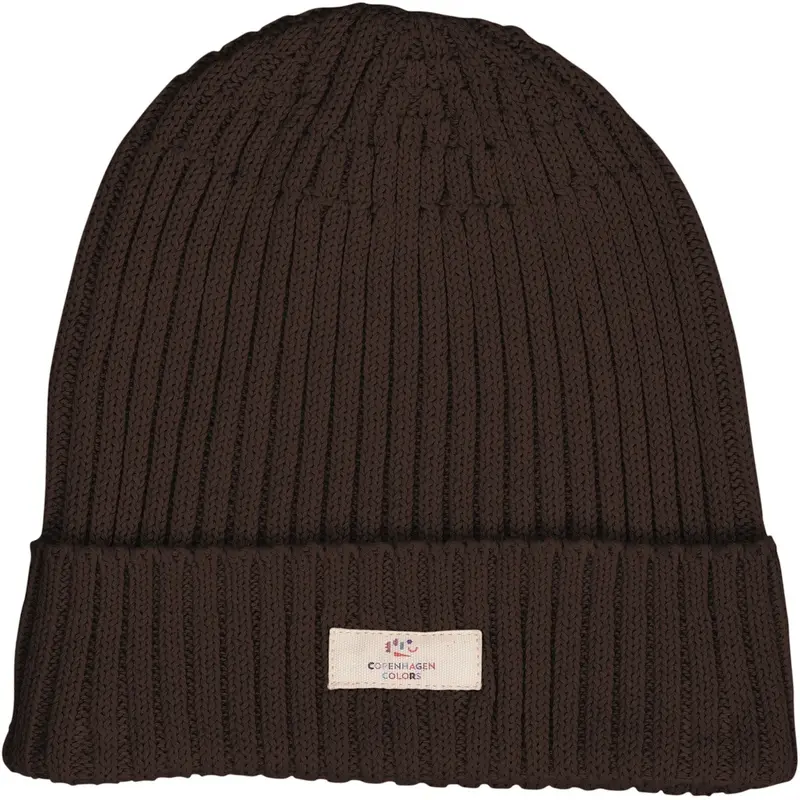 Copenhagen Colors Dk Brown Bomuld Strikket Classic Beanie 2