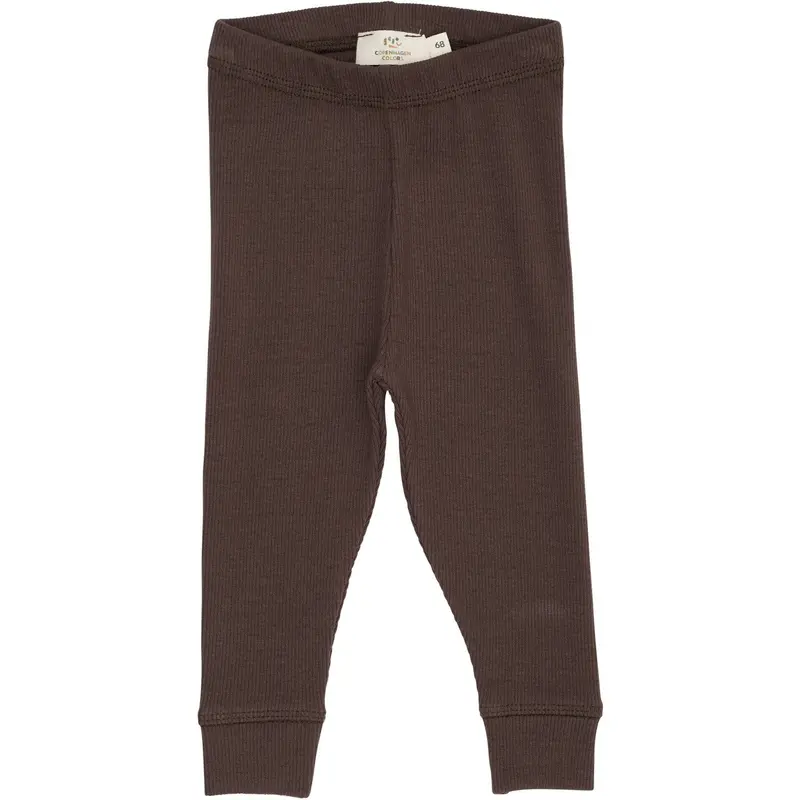 Copenhagen Colors Dk Brown Modal Rib Leggings 1
