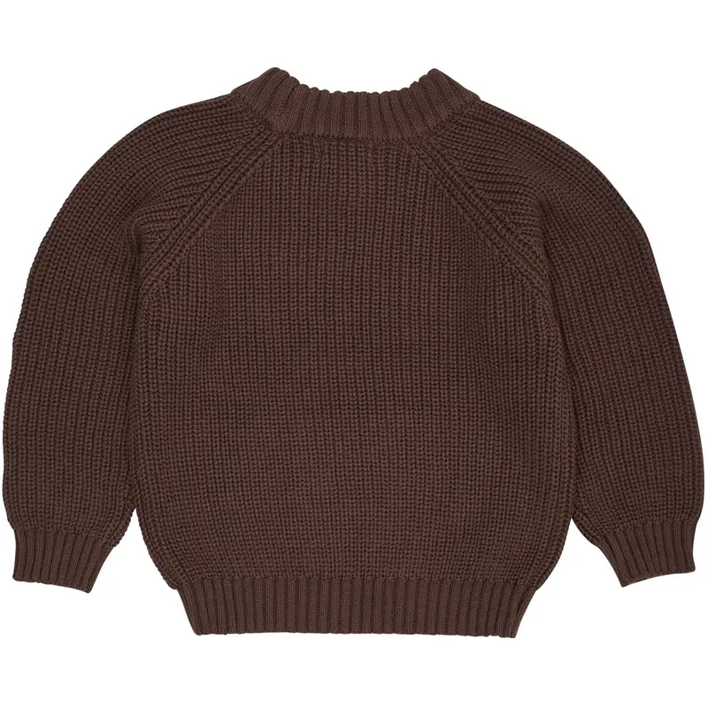 Copenhagen Colors Dk.Brown Strikket Classic Rib Bluse 2