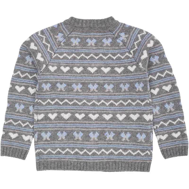Copenhagen Colors Dk Grey Comb Cashmere Pattern Cardigan 2