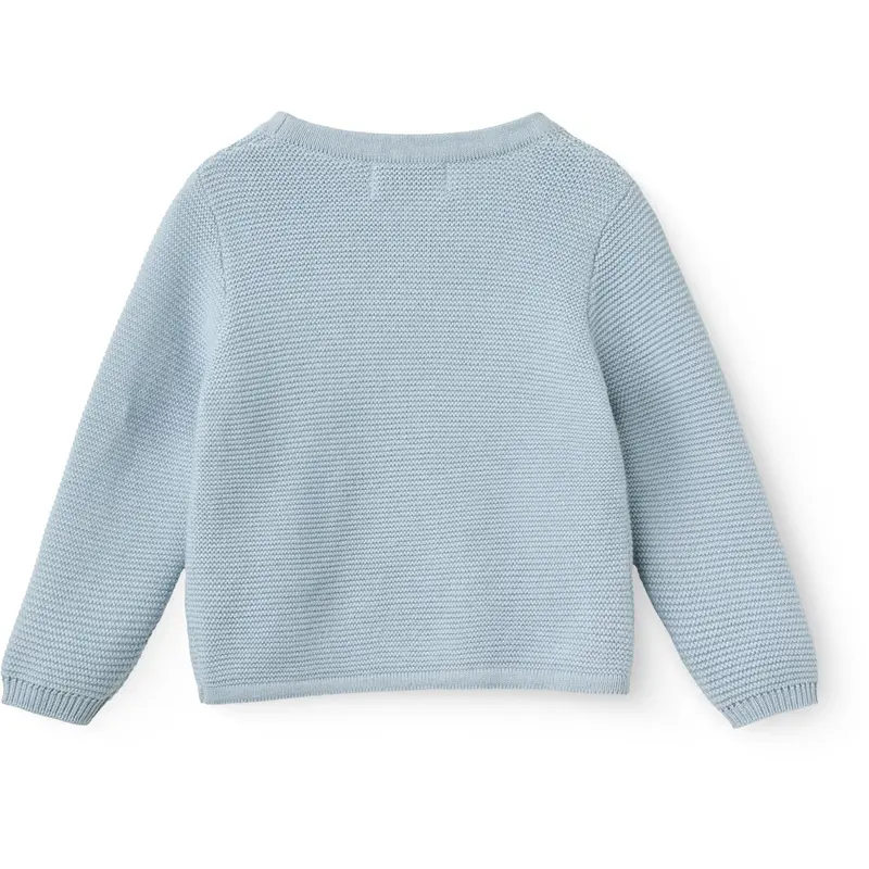 Copenhagen Colors Dusty Blue Baby Cross-Over Cardigan 2