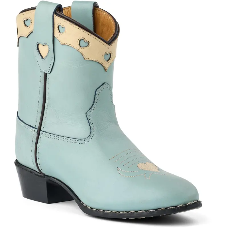 Copenhagen Colors Dusty Blue Leather Limited Cowboy Støvle Low - Dove 1
