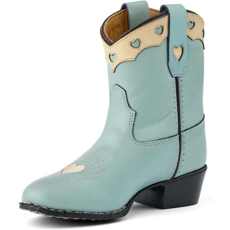 Copenhagen Colors Dusty Blue Leather Limited Cowboy Støvle Low - Dove 2