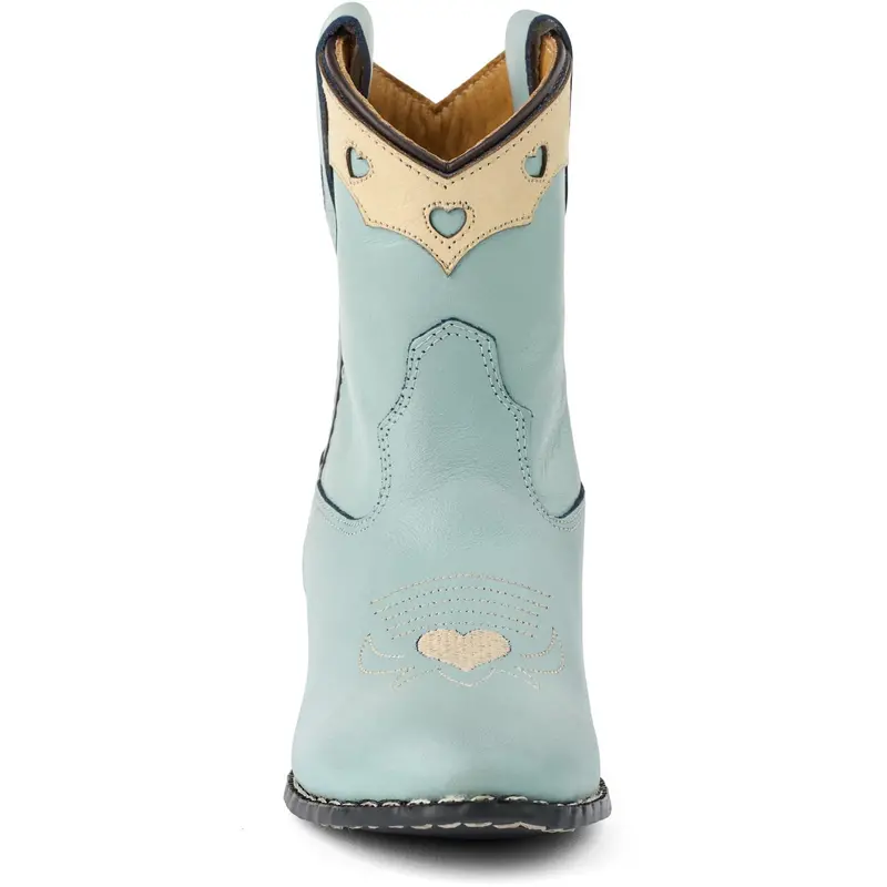 Copenhagen Colors Dusty Blue Leather Limited Cowboy Støvle Low - Dove 3