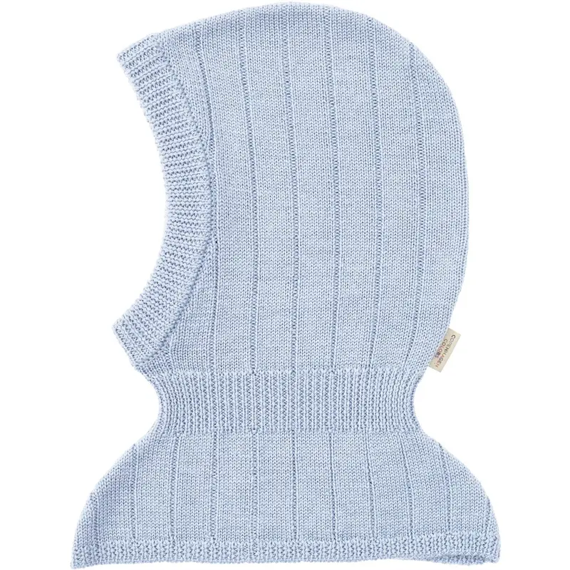 Copenhagen Colors Dusty Blue Merino Rib Strikket Elefanthue 1