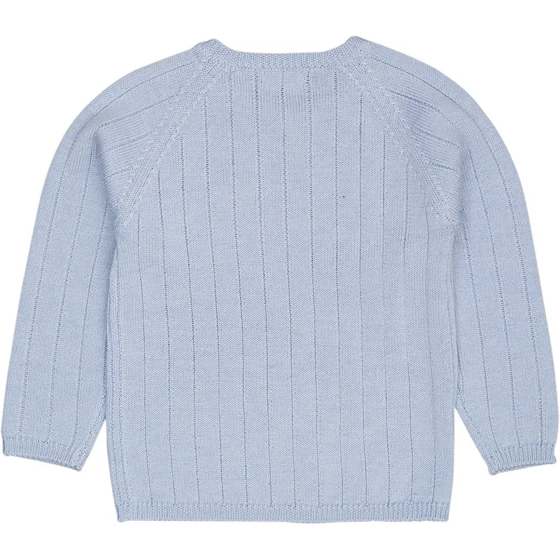 Copenhagen Colors Dusty Blue Merino Strikket Bluse 2