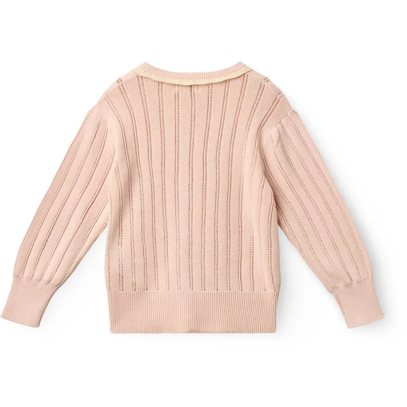 Copenhagen Colors Dusty Rose Comb. Strikket Pointelle Cardigan 3