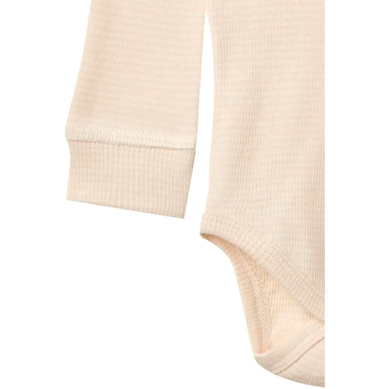 Copenhagen Colors Dusty Rose/Cream Stripe Modal Rib Ls Body 2