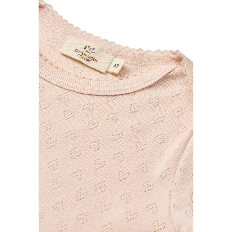 Copenhagen Colors Dusty Rose Pointelle Heart Lapneck Body Ss 2