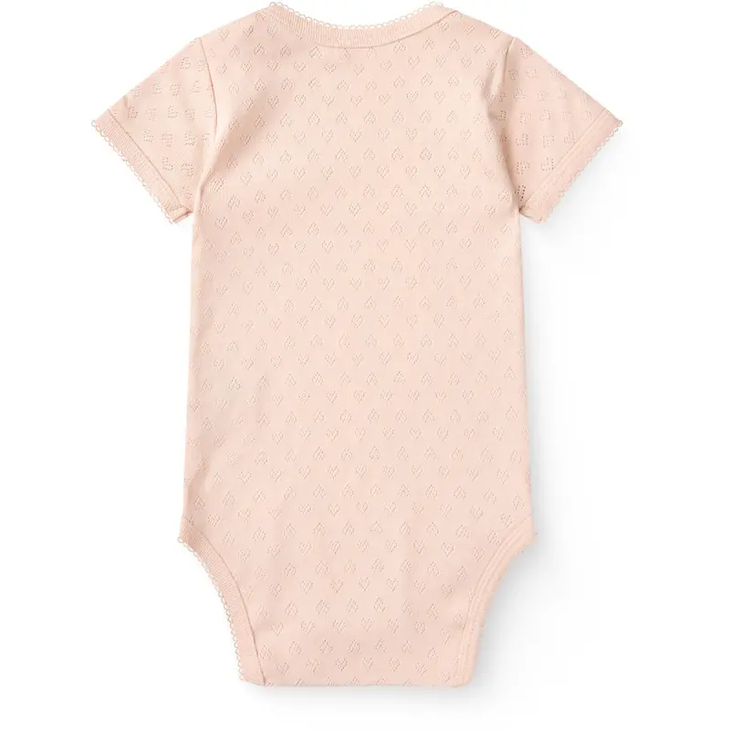 Copenhagen Colors Dusty Rose Pointelle Heart Lapneck Body Ss 3