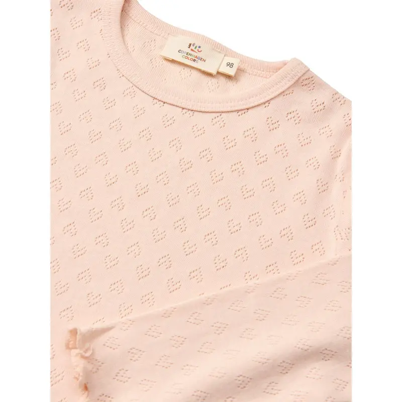Copenhagen Colors Dusty Rose Pointelle Heart Ls Tee 2