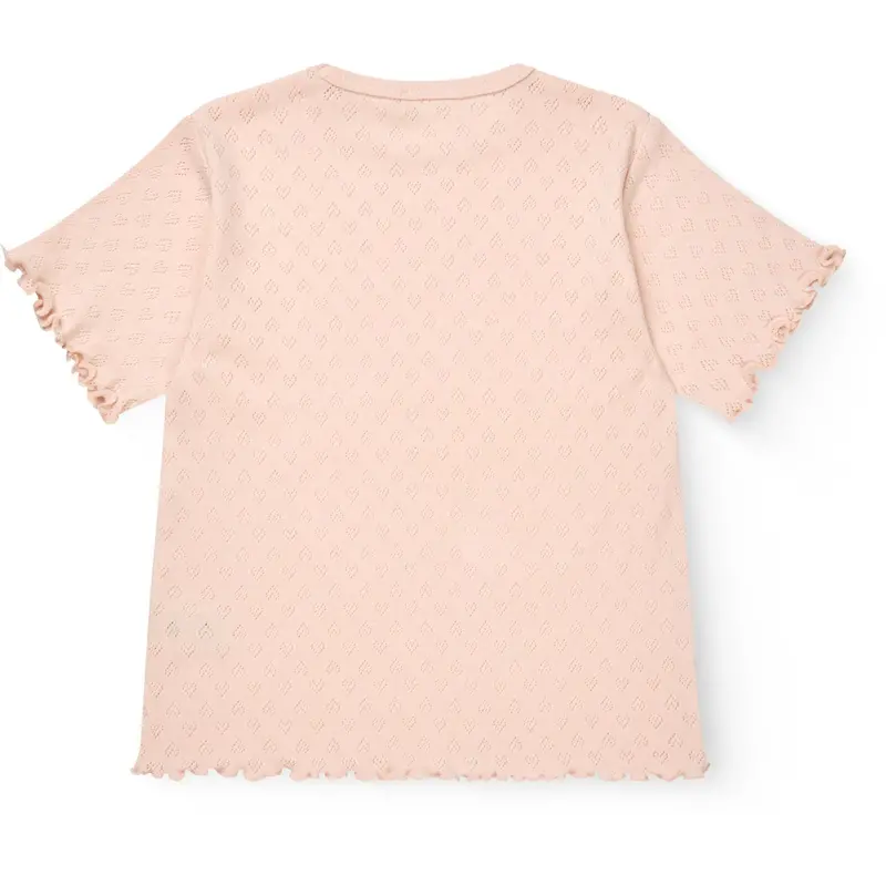 Copenhagen Colors Dusty Rose Pointelle Heart T-Shirt 3