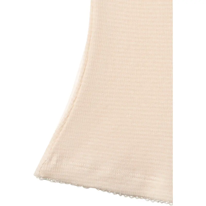 Copenhagen Colors Dusty Rose Stripe Stripe Modal Rib Flare Pant W. Picot & Sløjfe 4