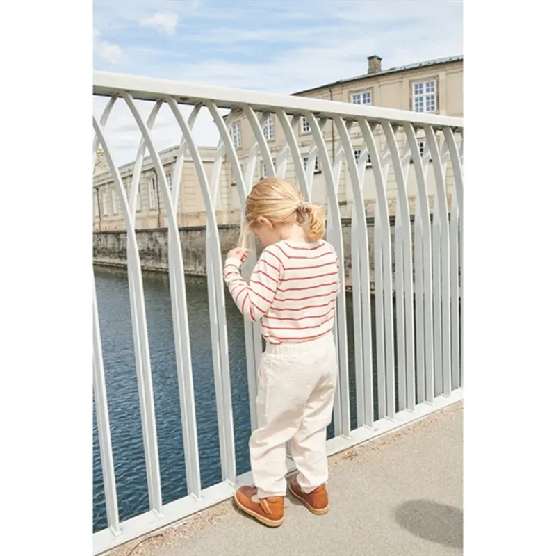 Copenhagen Colors Dusty Rose W Cream Stripe Seersucker Bukser 3