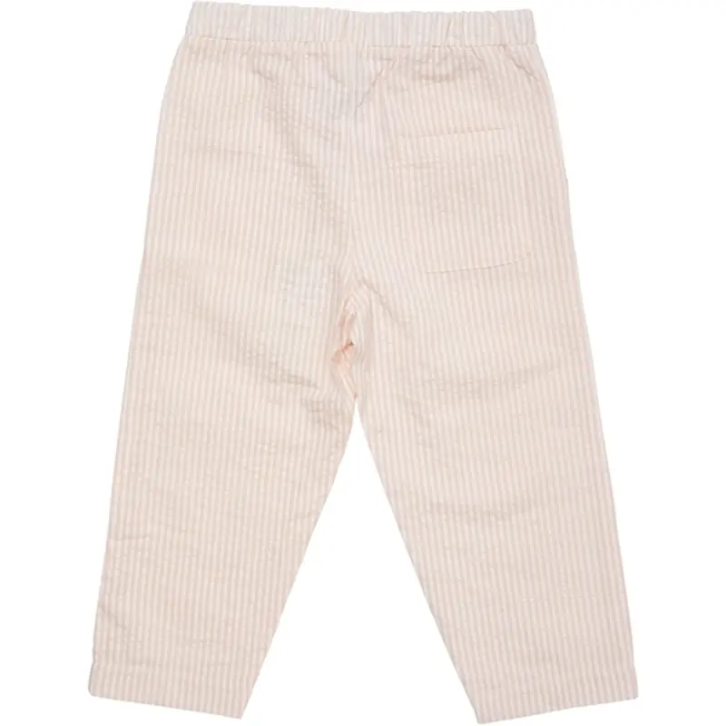 Copenhagen Colors Dusty Rose W Cream Stripe Seersucker Bukser 4