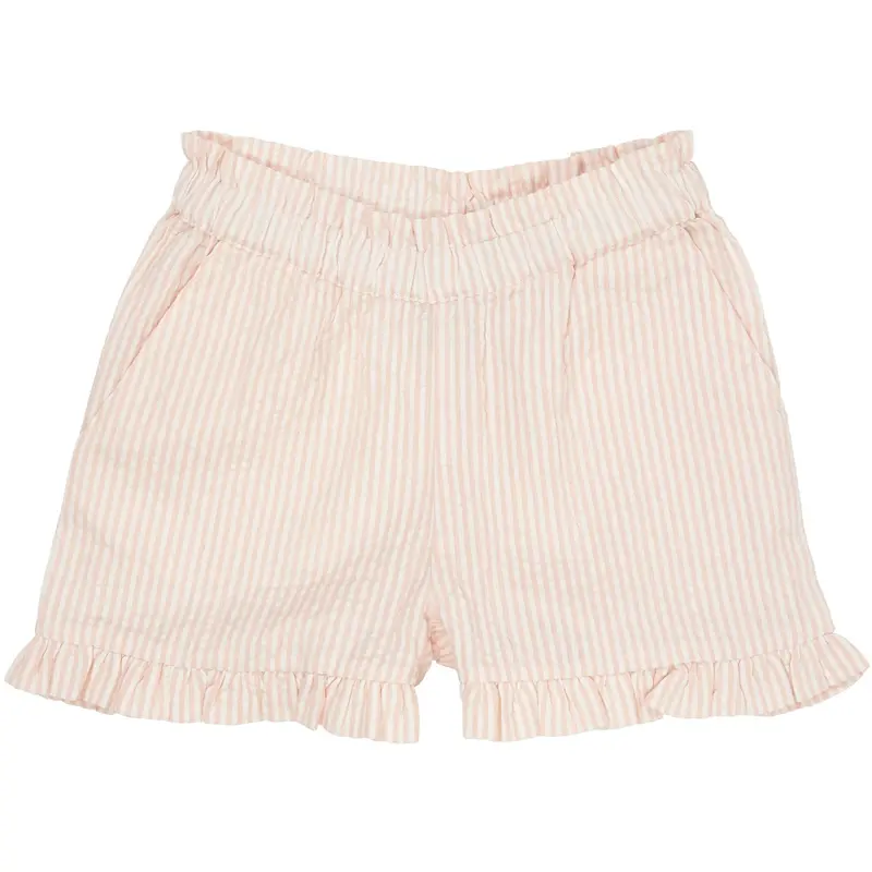 Copenhagen Colors Dusty Rose W Cream Stripe Seersucker Girly Shorts 1