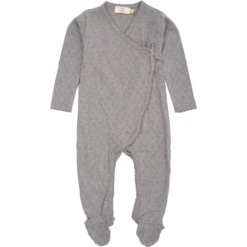 Copenhagen Colors Grey Mel Pointelle Cross-Over Full Body 1