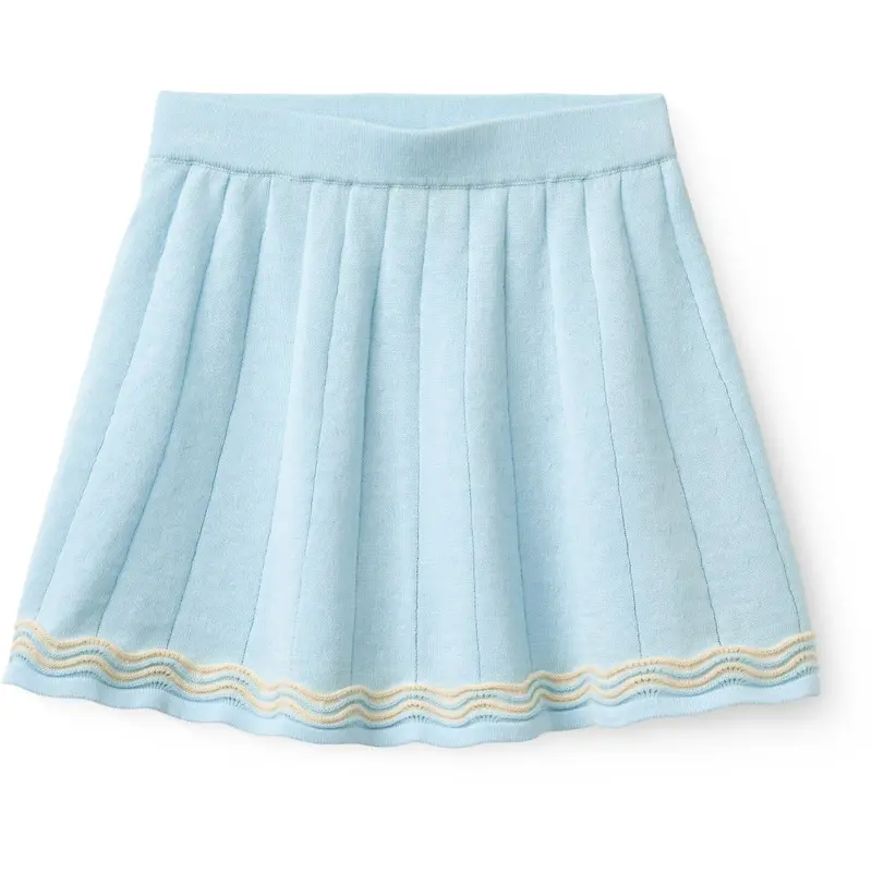 Copenhagen Colors Ice Blue/Cream Comb. Strikket Tennis Nederdel 1