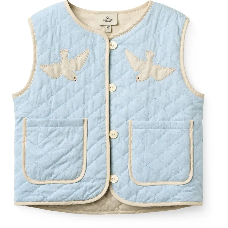 Copenhagen Colors Lt. Blue Comb. Quiltet Vest 1