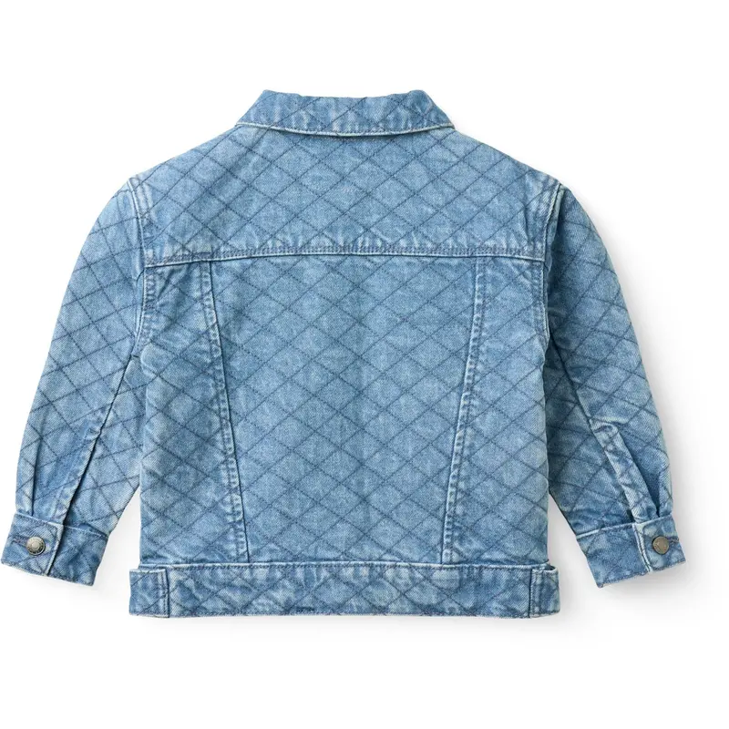 Copenhagen Colors Lt. Washed Blue Quilt Organic Quiltet Denim Jakke 8
