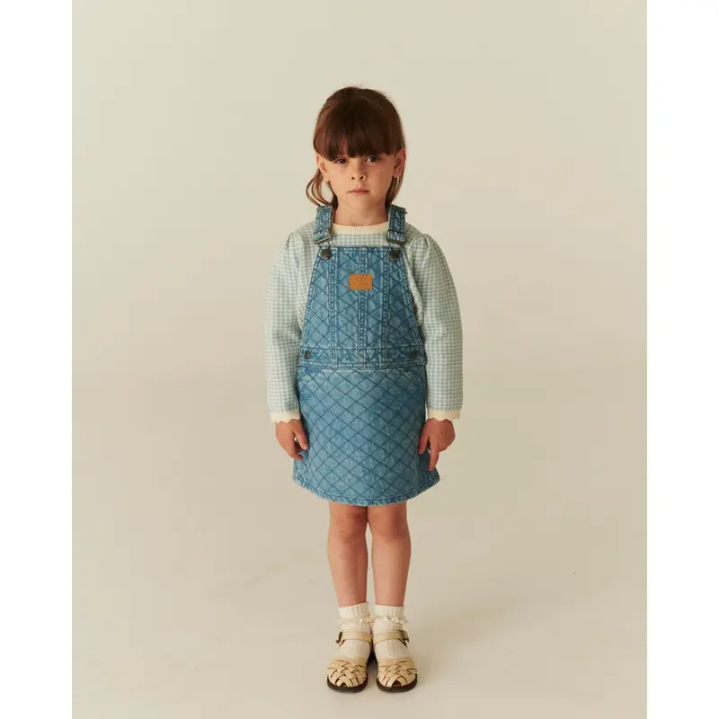 Copenhagen Colors Lt. Washed Blue Quilt Organic Quiltet Denim Spencer Kjole 3