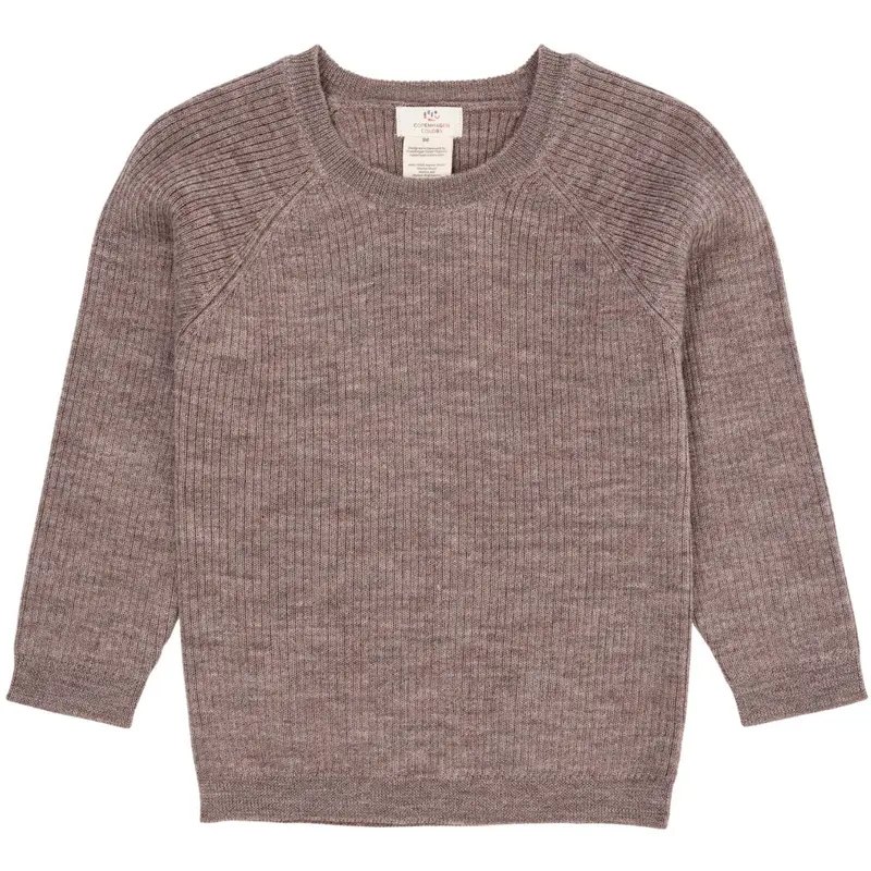 Copenhagen Colors Natural Melange Merino Classic Rib Bluse 1