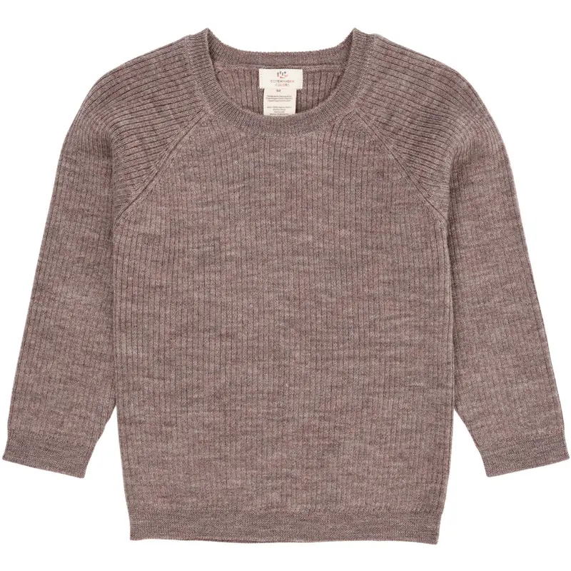 Copenhagen Colors Natural Melange Merino Classic Rib Bluse 1