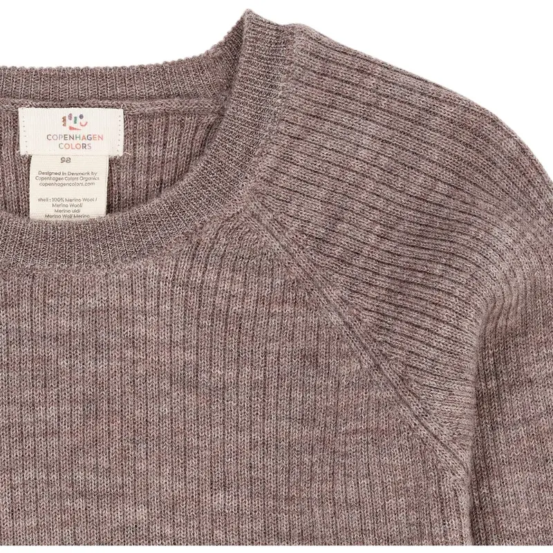 Copenhagen Colors Natural Melange Merino Classic Rib Bluse 2