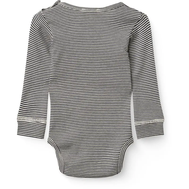 Copenhagen Colors Navy/Cream Stripe Modal Rib Ls Body 3