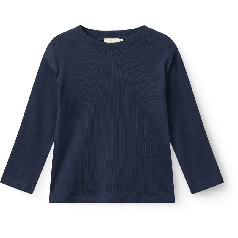 Copenhagen Colors Navy Modal Rib Ls Bluse W. Drop Shoulder 1