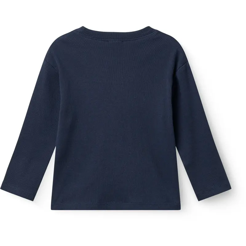 Copenhagen Colors Navy Modal Rib Ls Bluse W. Drop Shoulder 2