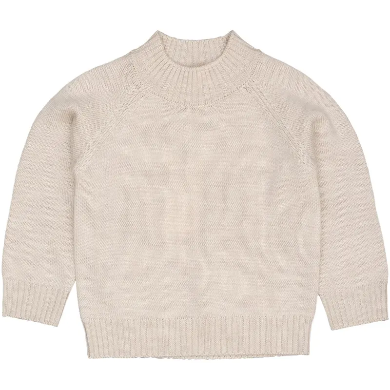 Copenhagen Colors Pale Cream Mel. Pull Over M/ Rullekrave 1
