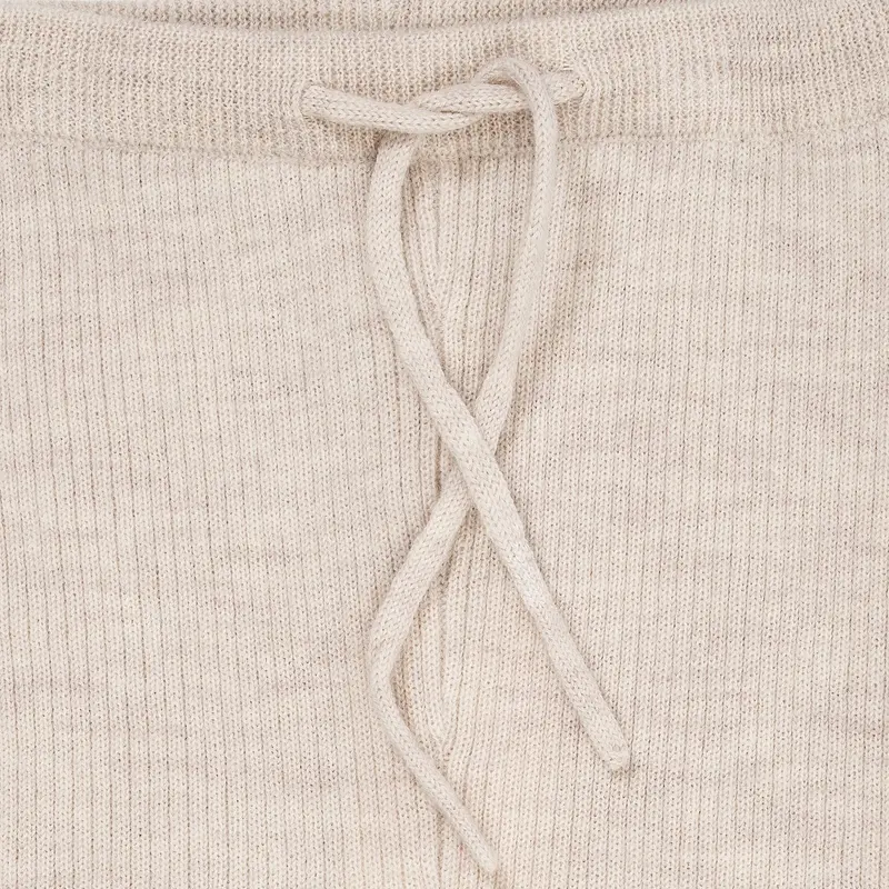 Copenhagen Colors Pale Cream Melange Merino Classic Rib Leggings 2