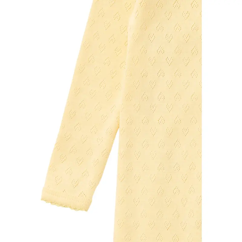 Copenhagen Colors Pale Yellow Pointelle Cross-Over Full Body 3
