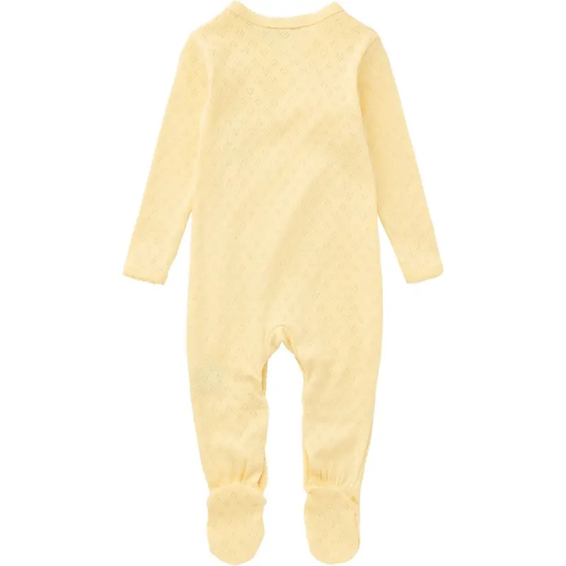 Copenhagen Colors Pale Yellow Pointelle Cross-Over Full Body 4