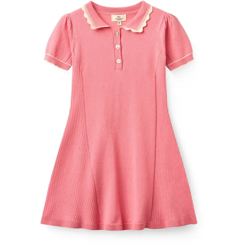 Copenhagen Colors Pink Comb. Strikket Peplum Kjole 1