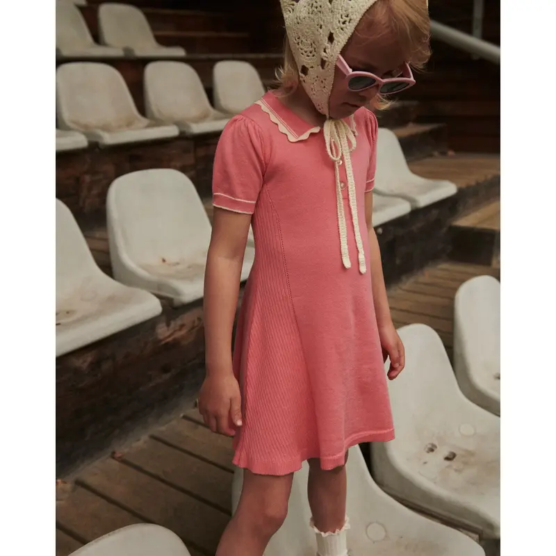 Copenhagen Colors Pink Comb. Strikket Peplum Kjole 2