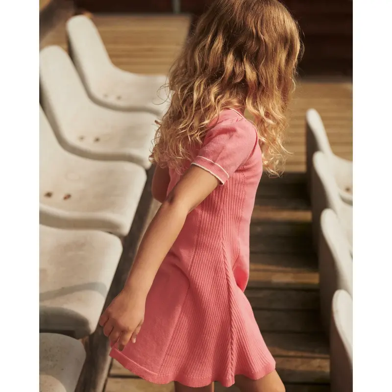 Copenhagen Colors Pink Comb. Strikket Peplum Kjole 5